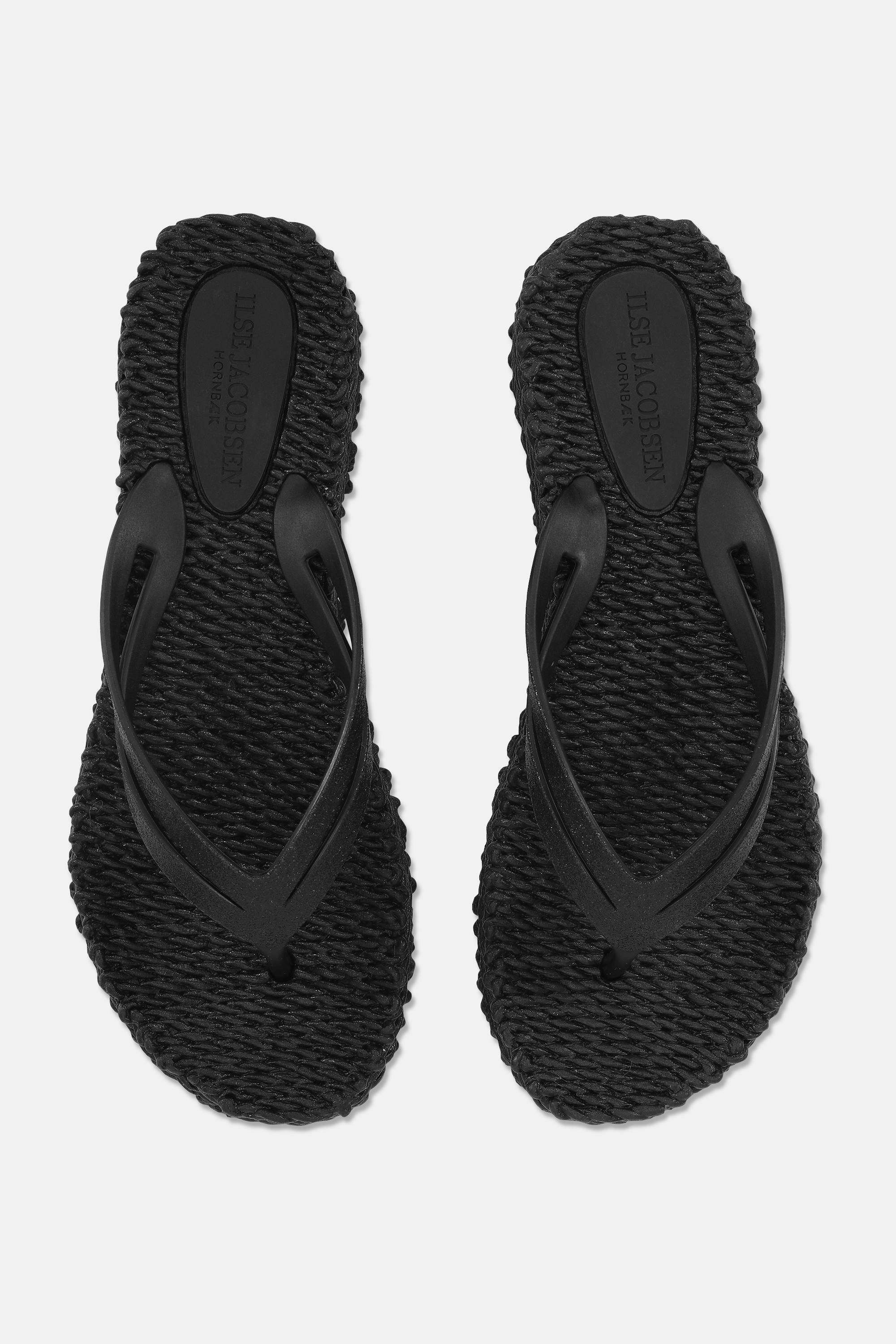 Plateau Flip-Flops Glitter - Black